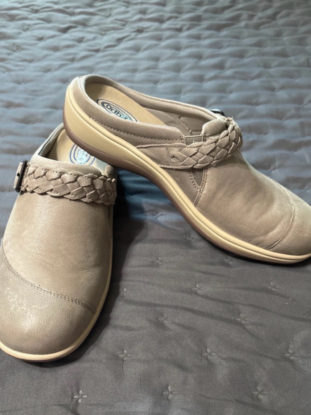 Women’s Slip-On Braided Clog in Taupe